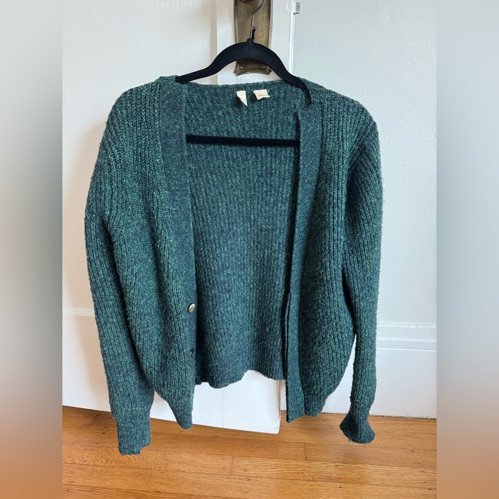 Anthropologie Moth Brand Green Knot Cardigan